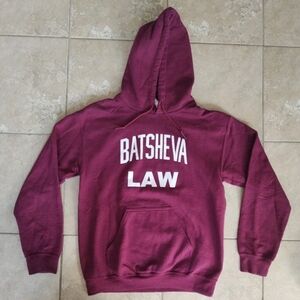 BATSHEVA LAW Hoodie Pullover Sweatshirt NYC Fashion Burgundy/Wine New York City